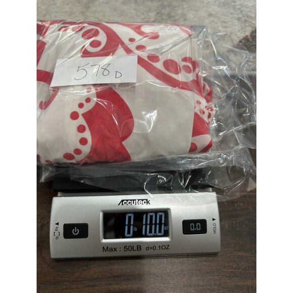 Trixie Red White Faux Wrap Dress Abstract Print 3/4 Sleeve Size L Made In USA - Picture 9 of 9